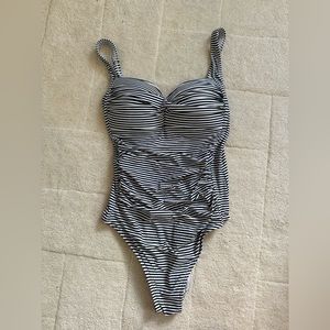 Bond-eye Australia black and white striped one piece
